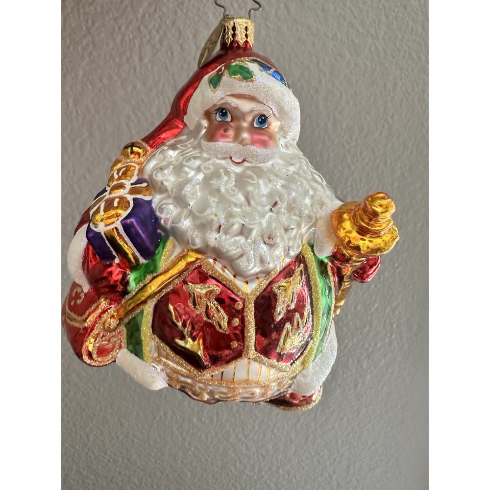 EUC Christopher Radko 20th Anniv Russian Romanov Roly-Poly Santa 2004 Ornament - Picture 2 of 7